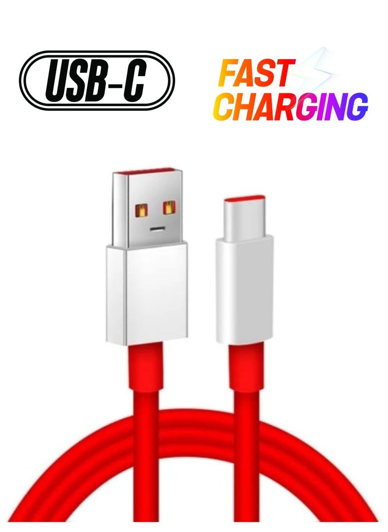 Raxoom "Vibrant Red High-Speed USB Type-C Cable â€“ Compatible with OnePlus 11, 10 Pro, 9 Series, and More" - Image 1