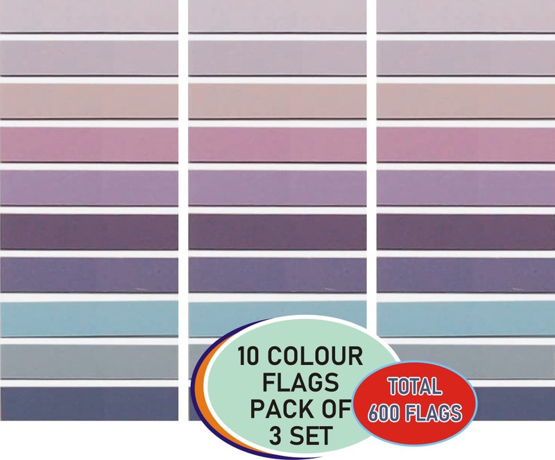 IMPRINT Purple Soft Tone Sticky Tabs | Book Tabs for Annotating Books, Reports | Transparent Sticky Index Tabs Page Markers Sticky Note Tabs Book Annotation Supplies | 600 Tabs - Image 2