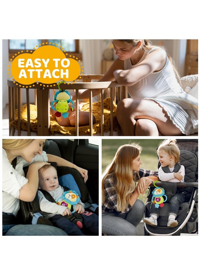 KiddoLab KiddoLab Musical Caesar Teething Toy for 3 Months and Up - Baby Teether, Rattle & Musical Toy with Lights & Fun Sound Effects - Baby Hanging Toy Easily Fits to Crib, Stroller and Car Seats  - Image 2