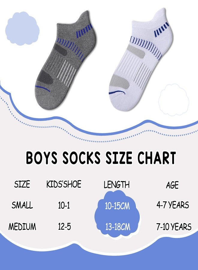 Comfoex 10 Pairs Boys Socks For Kids 4-6 8-10 6-8 Years Old Athletic Ankle Short Cotton Socks With Cushioned Sole - Image 3