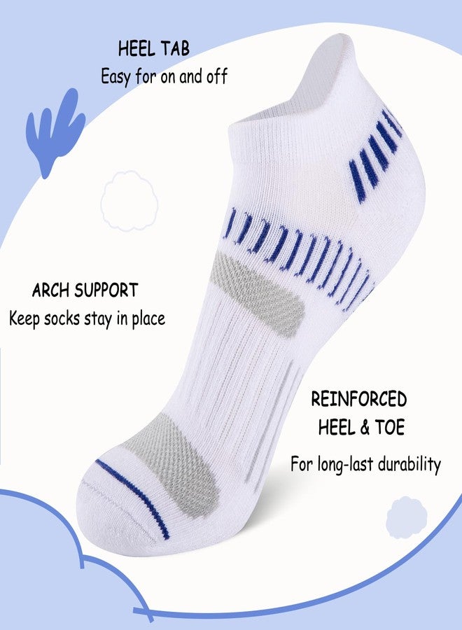 Comfoex 10 Pairs Boys Socks For Kids 4-6 8-10 6-8 Years Old Athletic Ankle Short Cotton Socks With Cushioned Sole - Image 4