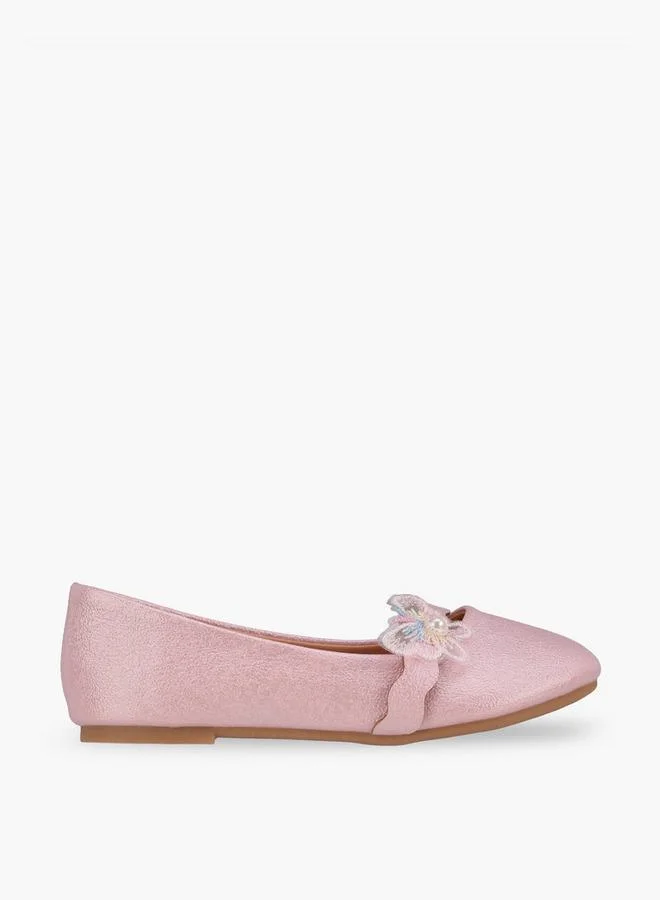 Flora Bella By Shoexpress PINK Flora Bella Girls Butterfly Embellished Ballerina Shoes for Women | Best Price UAE