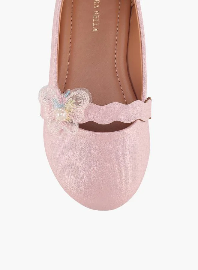 Flora Bella By Shoexpress PINK Flora Bella Girls Butterfly Embellished Ballerina Shoes for Women | Best Price UAE