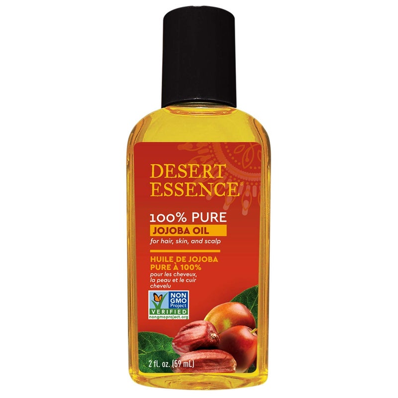 Desert Essence 100% Pure Jojoba Oil - 2 Fl Oz - Haircare & Skincare Essential Oil - Suitable For All Skin Types - No Oily Residue - May Help Prevent Flakiness - Makeup Remover - Aftershave Moisturizer - Image 1