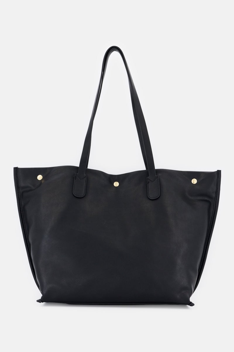 Cavalli Class Women Azzura Brand Logo Tote Bag, Black  - Image 2