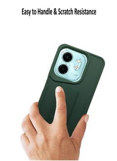 Waldic Premium Silicone Magnetic Hand Grip Case Cover for Infinix Smart 9 - Green  - Image 3