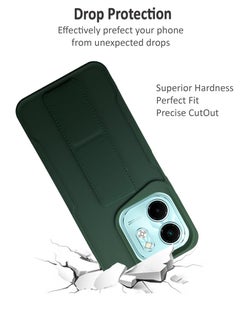 Waldic Premium Silicone Magnetic Hand Grip Case Cover for Infinix Smart 9 - Green  - Image 4