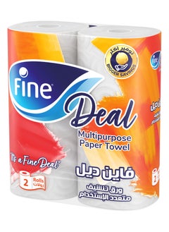 Fine Fine Deal Kitchen Tissue Paper Towel 2 Ply 2 Rolls  - Image 2