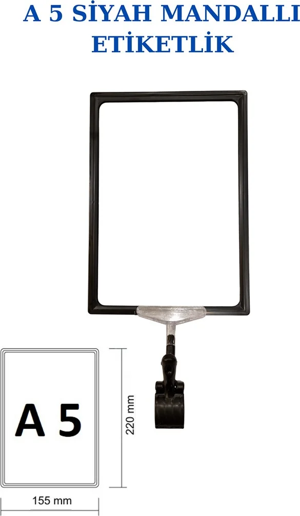 اسطنبول مانكين Istanbul Mannequin 10 Pieces Black A5 Latch Shelf Tag Basket Tag Framed Label Holder Donkey Hanger Tag