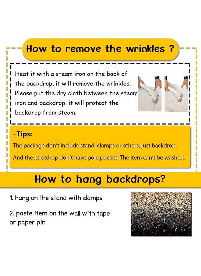 Fanghui - Vinyl 8X6Ft Gold And Black Photography Backdrop Sequin Spot Bokeh Starry Sky Background Supplies Wedding Baby Portrait Shooting Photo Booth Props - Image 1