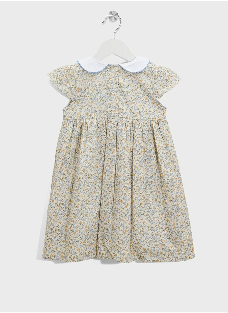 ريبلز مع نمشي Girls Floral Print Dress