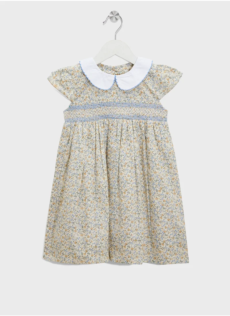 ريبلز مع نمشي Girls Floral Print Dress