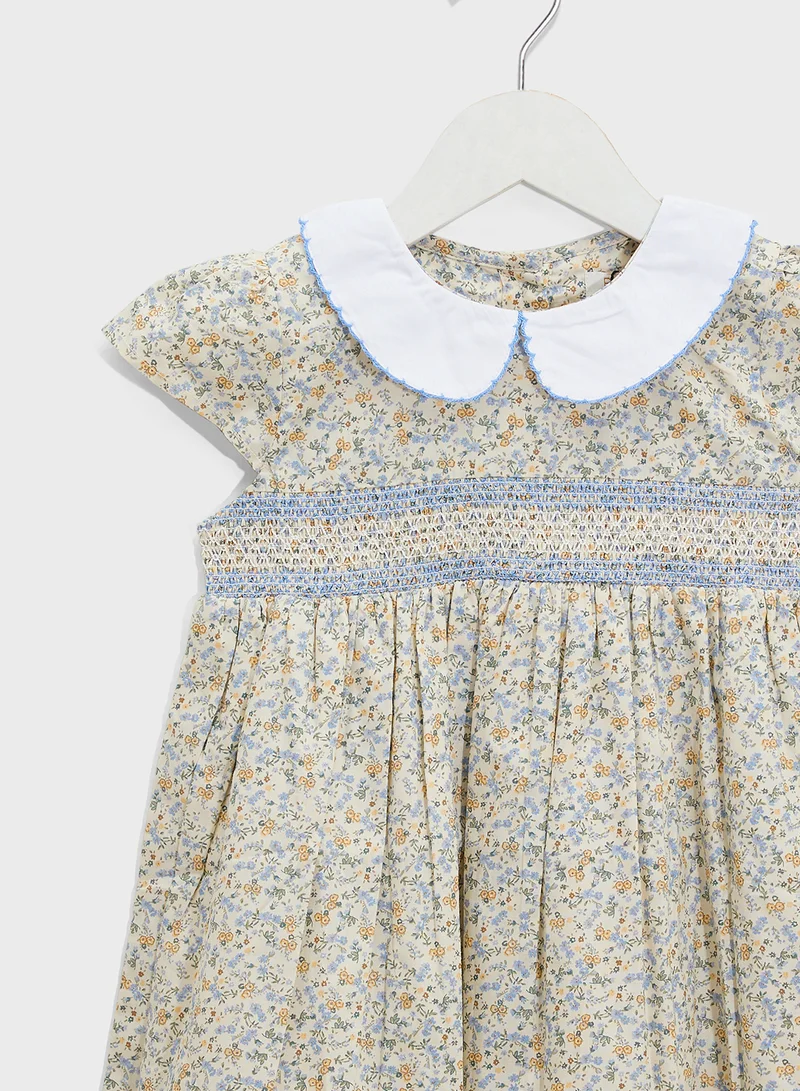 Ripples Floral Smocked Dress