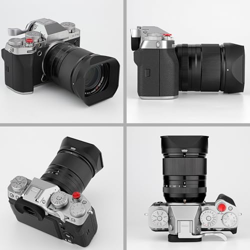 Leftfoto Square Metal Lens Hood for Fujifilm XF16-50mm F2.8-4.8 R LM WR for Fuji XF 33mm F1.4 R LM WR Lens for Fujinon XF 23mm F1.4 R LM WR Lens Hood,with Front Cap,Black - Image 5