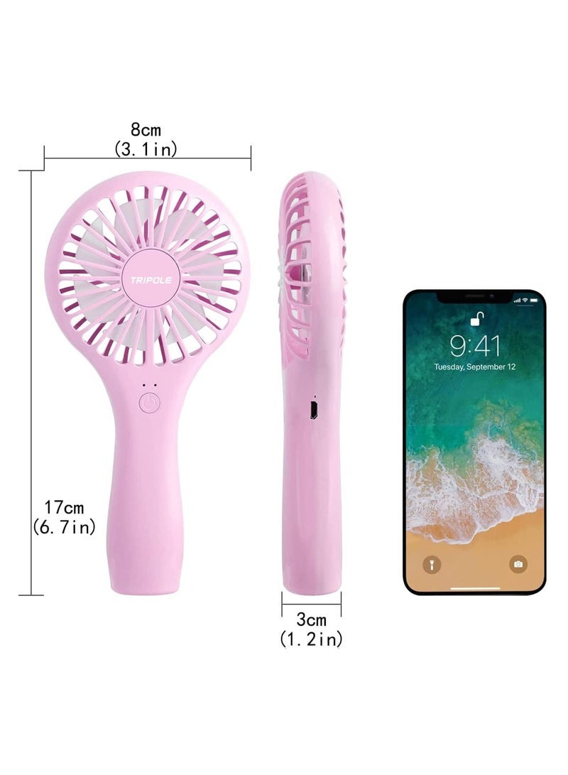 Captaintech Mini Fan Battery Operated Small Personal Portable Fan Speed Adjustable USB Rechargeable Fan for Kids Girls Women Men Home Office Indoor Outdoor Travelling - Image 2