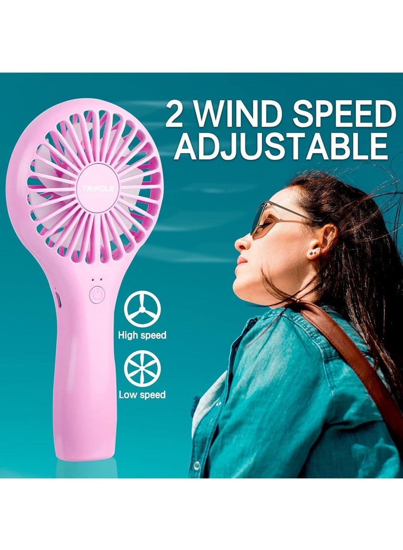 Captaintech Mini Fan Battery Operated Small Personal Portable Fan Speed Adjustable USB Rechargeable Fan for Kids Girls Women Men Home Office Indoor Outdoor Travelling - Image 4