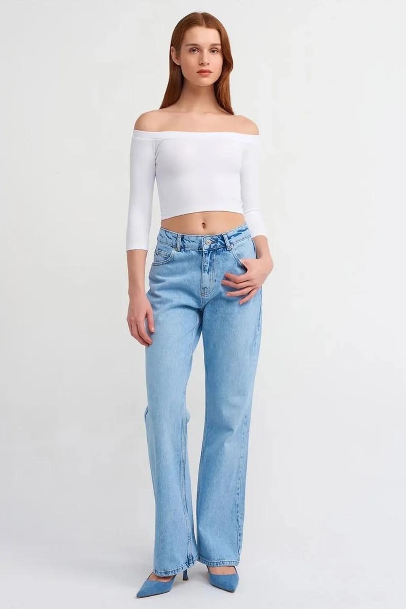 Dilvin White DILVIN Women’s Off-shoulder Crop Blouse for Women | Best Price UAE