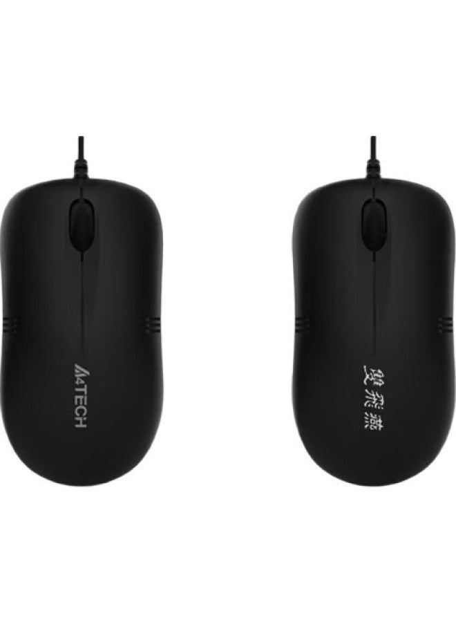 A4TECH Wm-100 Wired Mouse, Laptop And Desktop Computer Office Home Portable Mouse, Usb Interface, Black - Image 2