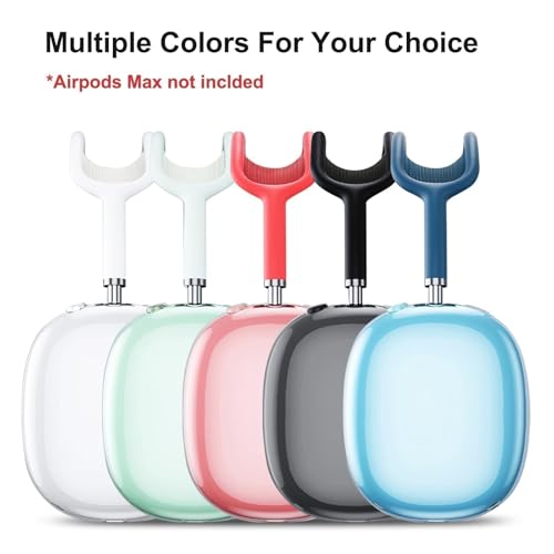 MOLOPPO Transparent Black Case for AirPods Max 2/1 (2026/2024/2020)(USB-C/Lightning), Soft TPU Protective Cover, Anti-Scratch Colored Skin Accessories, Slim Fit Design, Transparent Black - Image 4