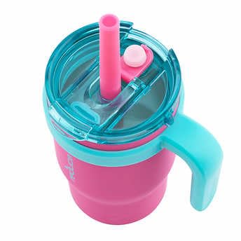 REDUCE 14oz Coldee Tumbler with Handle for Kids Leakproof Insulated Stainless Steel Mug with Lid & Straw Keeps Drinks Cold up to 18 Hrs - Spill Proof Chew-Resistant Straw- 2 Pack - Image 4