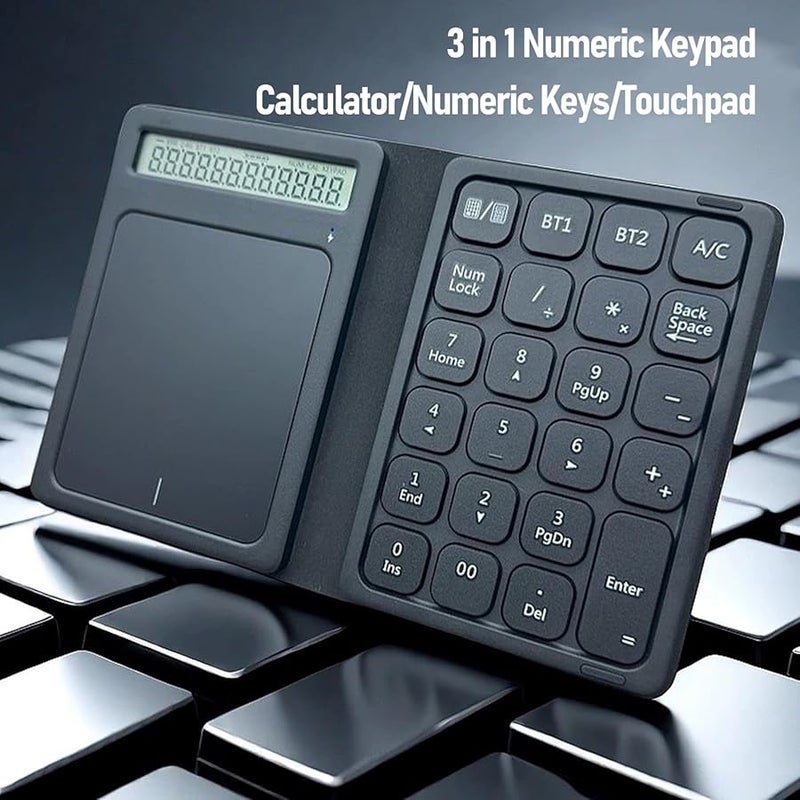 Vbestlife 23 مفتاح لوحة أرقام لاسلكية بلوتوث مع لوحة لمس وآلة حاسبة للكمبيوتر المحمول والكمبيوتر الشخصي - Image 3