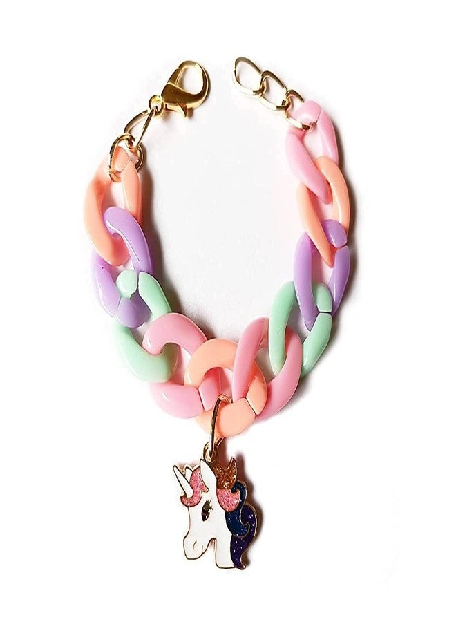 ANISHOP Girls Unicorn Kids to adult Bracelet/Pearl Beads Pack of 1Cute Bracelet for Girls birthday return Gift