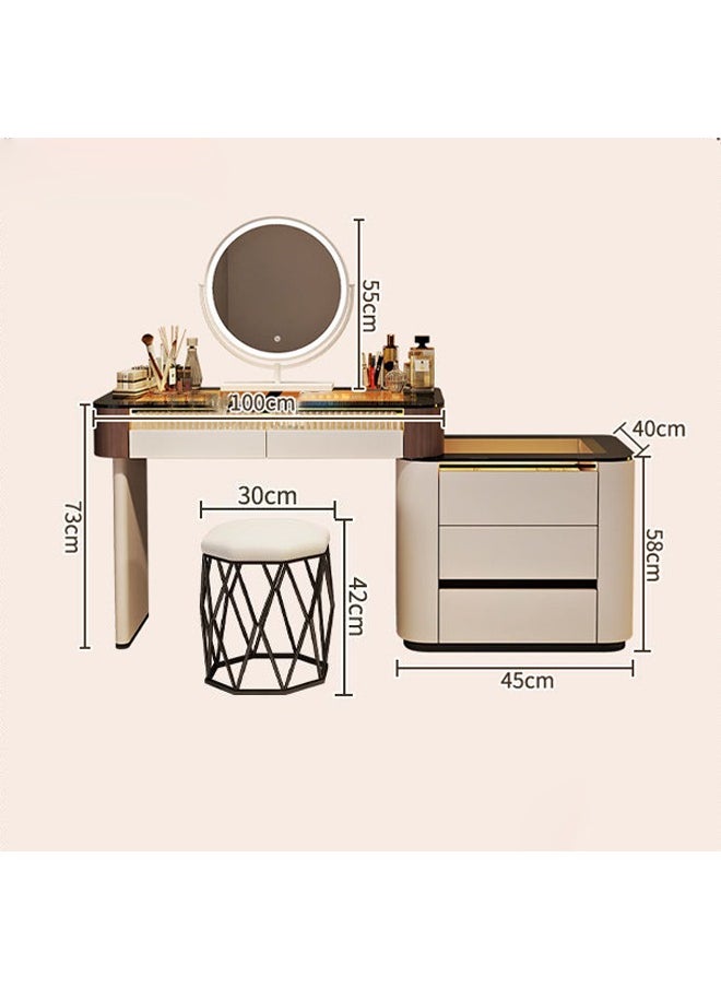 NKX - Elegant and Efficient Smart Dressing Table for Contemporary Living Spaces with LED Mirror - Image 1