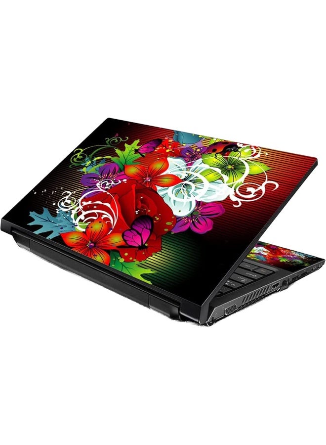 LSS Laptop 15 15.6 Skin Cover with Colorful Floral Pattern - Image 1