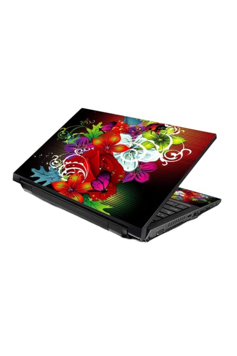 LSS Laptop 15 15.6 Skin Cover with Colorful Floral Pattern - Image 1