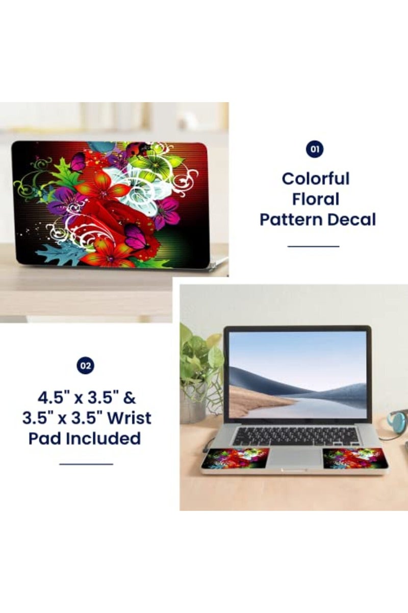 LSS Laptop 15 15.6 Skin Cover with Colorful Floral Pattern - Image 2
