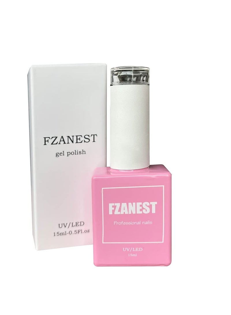 FZANEST Gel Nail Polish Glitter UV Gel Soak Off Nail Gel Polish Sparkle Color Manicure Pedicure (Diamond Silver) - Image 1