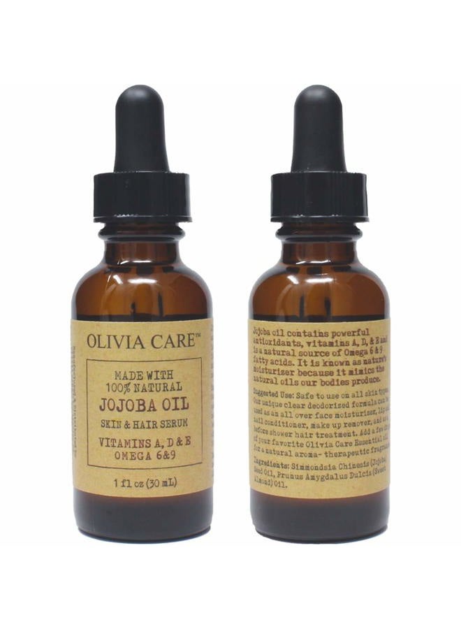 Olivia Care Jojoba Oil Serum - 100% Natural, Pure & Cold Pressed - for Face, Body & Hair - Infused with Antioxidents, Vitamin A, D, E & Omega 6, 9 | Moisturizing & Hydrating - Image 2