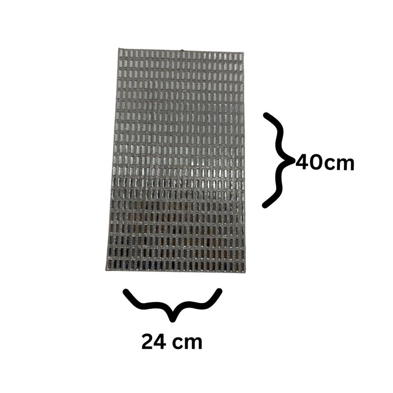 DeLush Resin Self Adhesive Pipe Design Silver Rhinestone Sticker Roll DIY Decoration Hotfix Crystal Gem Sheet for Art and Craft 40cm x 24cm - Image 3