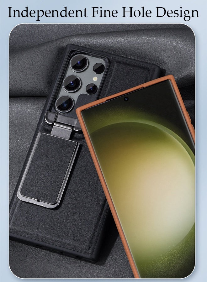 DUNISO Samsung Galaxy S24 Ultra Phone Case Full Body Protective Phone Cover Anti-fall Anti-fingerprint Phone Case with Phone Holder and Lens Cover for Samsung Galaxy S24 Ultra 5G Phone Case - Image 5