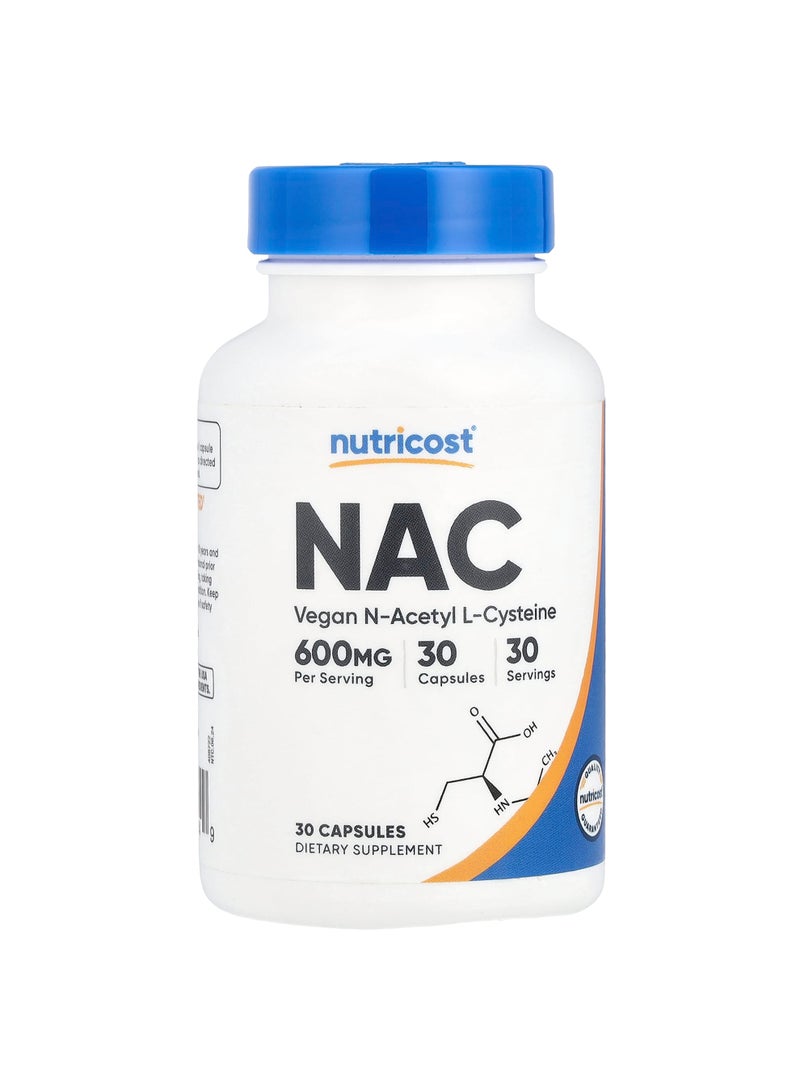 Nutricost NAC, 600 mg, 30 Capsules