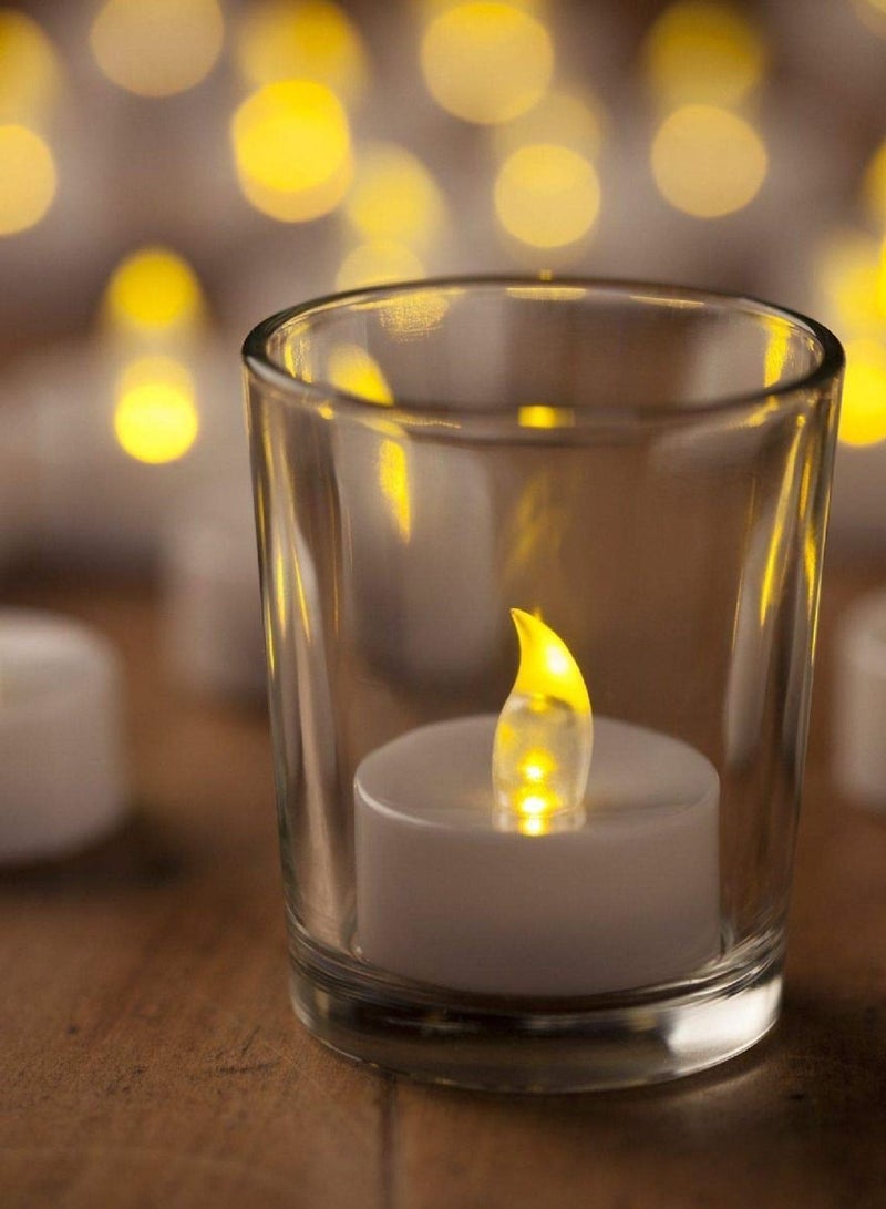 Yuwell 12-Pieces Flameless LED Tea Lights Candles Battery Operated, 200+Hour Fake Electric Candles Tea Lights For Votive, Anniversary, Wedding Centerpiece Table Decor Smokeless Candle Set - Image 2