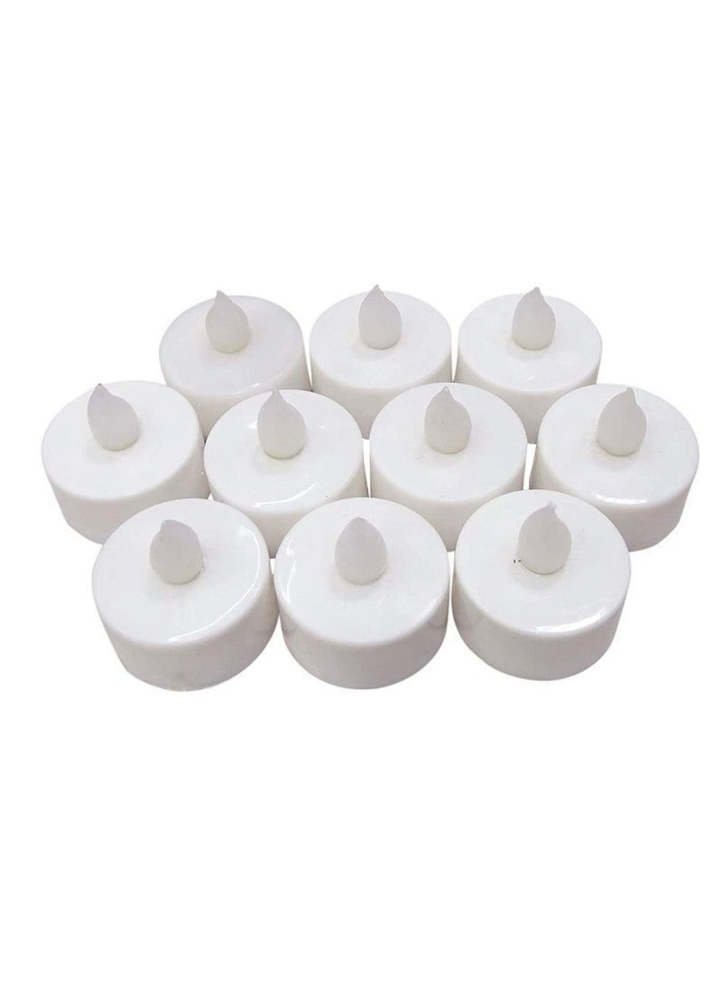 Yuwell 12-Pieces Flameless LED Tea Lights Candles Battery Operated, 200+Hour Fake Electric Candles Tea Lights For Votive, Anniversary, Wedding Centerpiece Table Decor Smokeless Candle Set - Image 3