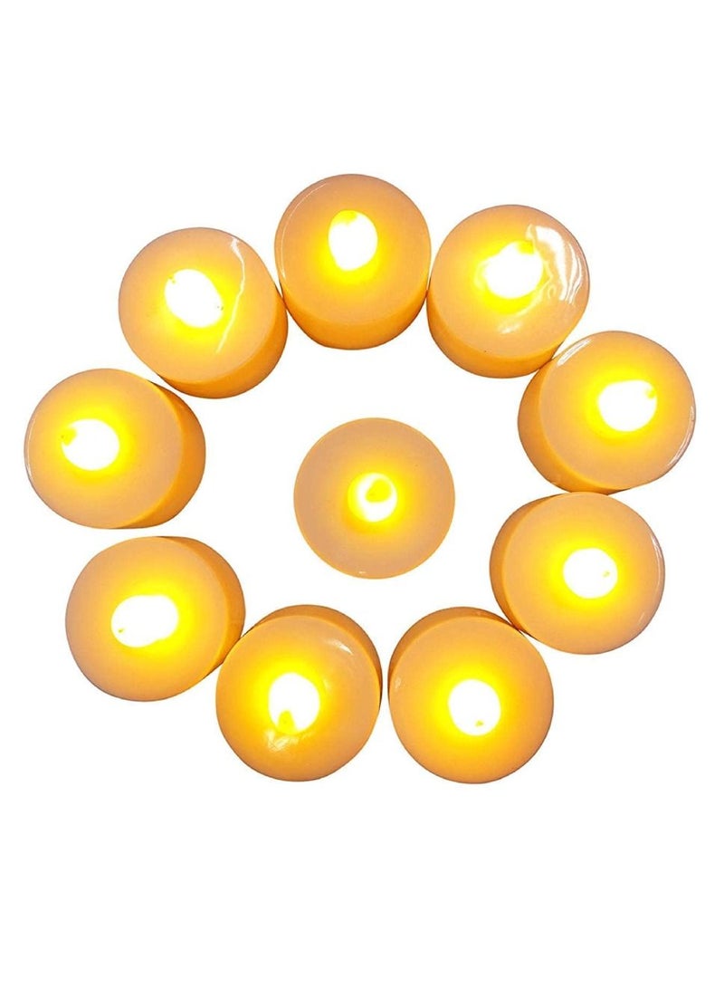 Yuwell 12-Pieces Flameless LED Tea Lights Candles Battery Operated, 200+Hour Fake Electric Candles Tea Lights For Votive, Anniversary, Wedding Centerpiece Table Decor Smokeless Candle Set - Image 4