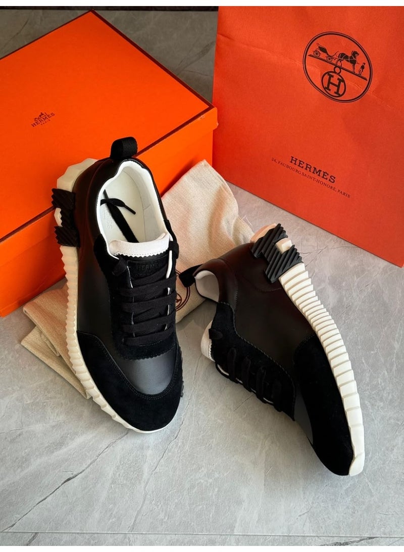 Hermes H24 Hermes Bouncing Mens Sneaker Black Leather - Image 2