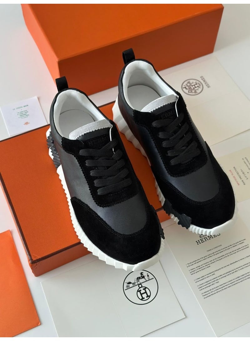 Hermes H24 Hermes Bouncing Mens Sneaker Black Leather - Image 3