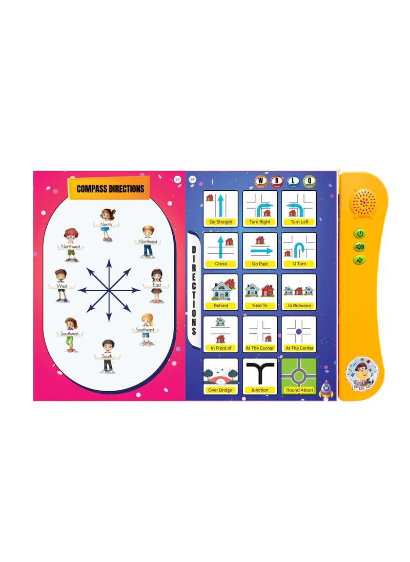 Kiddale - Pack of 2 Musical Interactive Children Sound Books: My Home to Neighbourhood & English Essentials|Gift for 3+ Yrs Baby|E Learning Book|Smart Intelligent Activity Books|Rhymes|Talking Book - Image 1