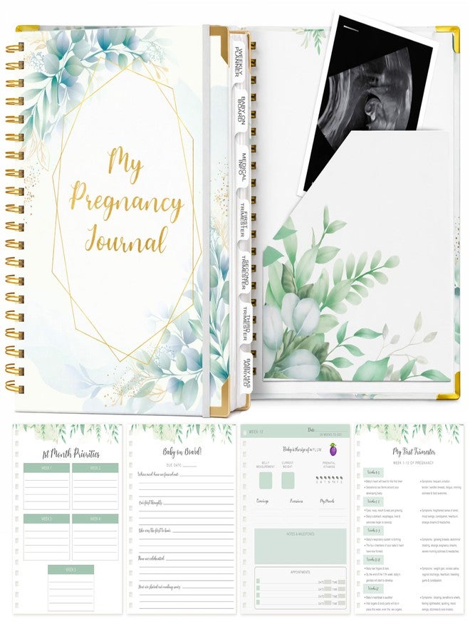 Only Zest Pregnancy Journal & Keepsake Memory Book for First-Time & Expecting Moms - 90-Page Hardcover Pregnancy Book with Ultrasound Pages, Photo Album & Keepsake Pocket - Maternity Scrapbook - Image 1