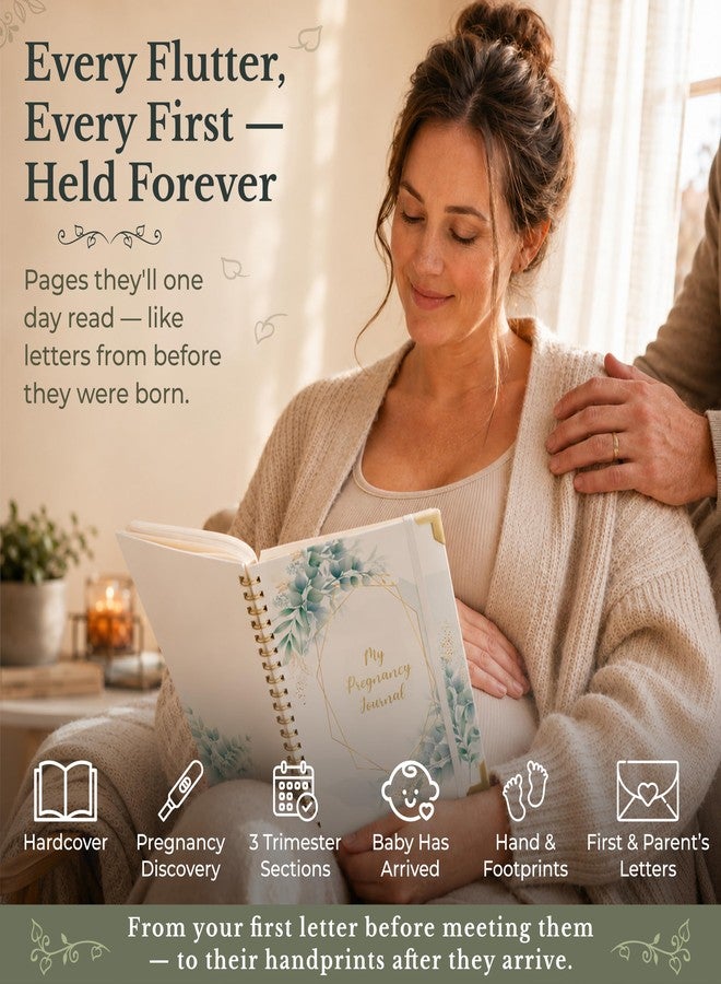 Only Zest Pregnancy Journal & Keepsake Memory Book for First-Time & Expecting Moms - 90-Page Hardcover Pregnancy Book with Ultrasound Pages, Photo Album & Keepsake Pocket - Maternity Scrapbook - Image 2