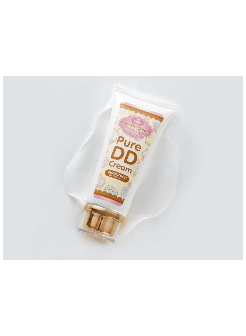 Jellys Pure DD Cream Sunscreen SPF 100 PA+++ (100ml) - Lightweight UV Shield for Smooth & Radiant Skin - Image 2