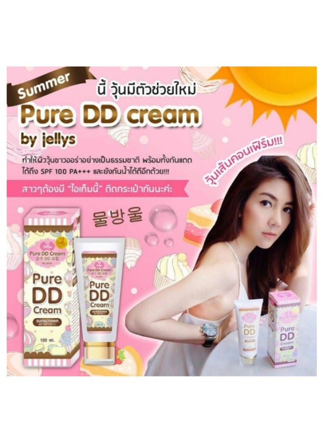 Jellys Pure DD Cream Sunscreen SPF 100 PA+++ (100ml) - Lightweight UV Shield for Smooth & Radiant Skin - Image 5