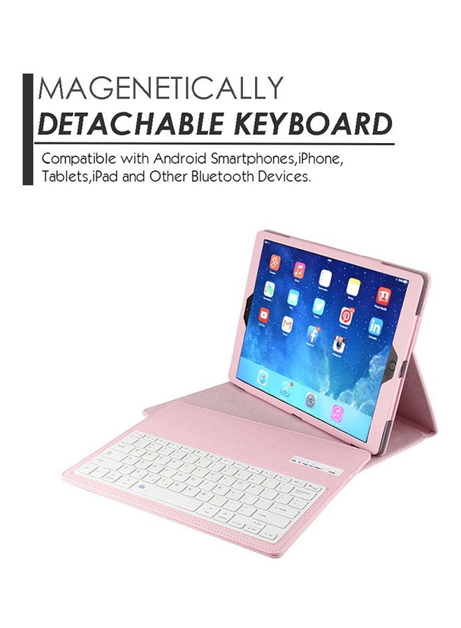 Wireless Bluetooth Keyboard Protective Case For Apple iPad 9.7 Inch Pink - Image 4