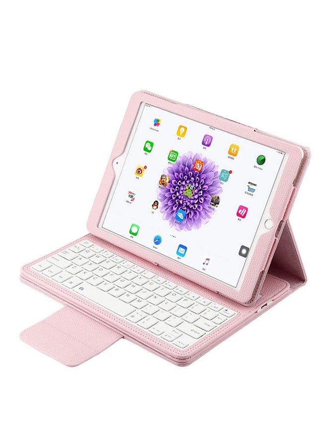 Wireless Bluetooth Keyboard Protective Case For Apple iPad 9.7 Inch Pink - Image 2