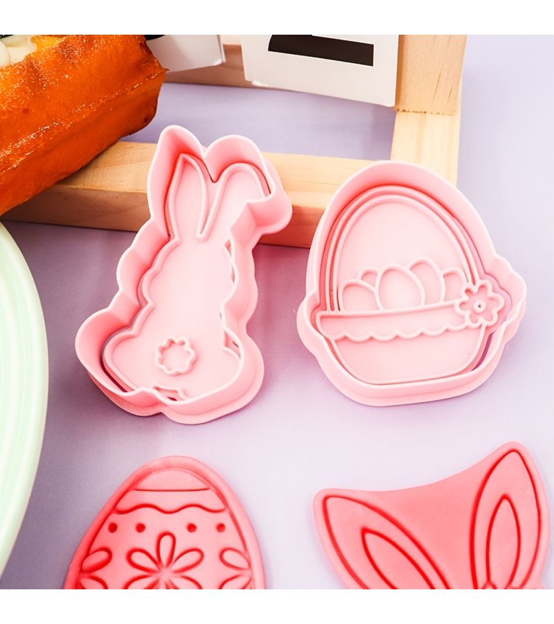 Easter Rabbit Cookie Cutter K-2102 Basket Shape - Image 1
