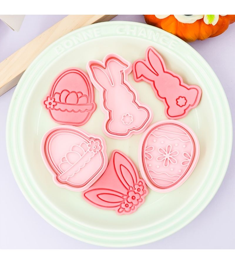 Easter Rabbit Cookie Cutter K-2102 Basket Shape - Image 5