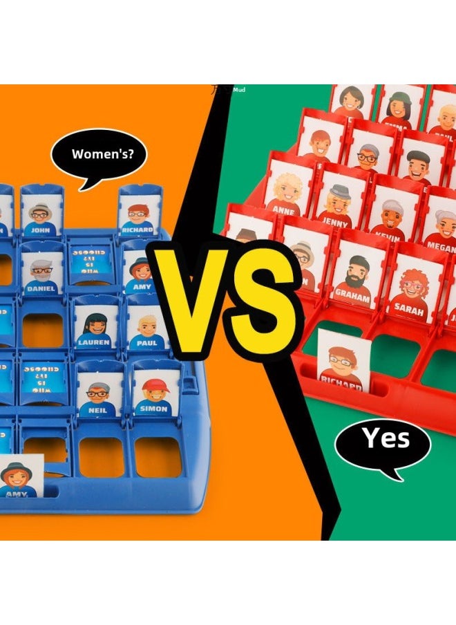 Generic - Guess Who I Am Table Game Head Card Reasoning Thinking Children's Parent-Child Interactive Game Toys Girls Wholesale-Color:Macaron Color Guess Who I Am 96 Cards + Plate + Bag -Specifications:Parent-child Interaction, Educational Enlightenment - Image 1
